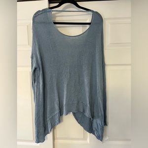 Free People Shadows Hacci Twist Open Back Sweater/Top